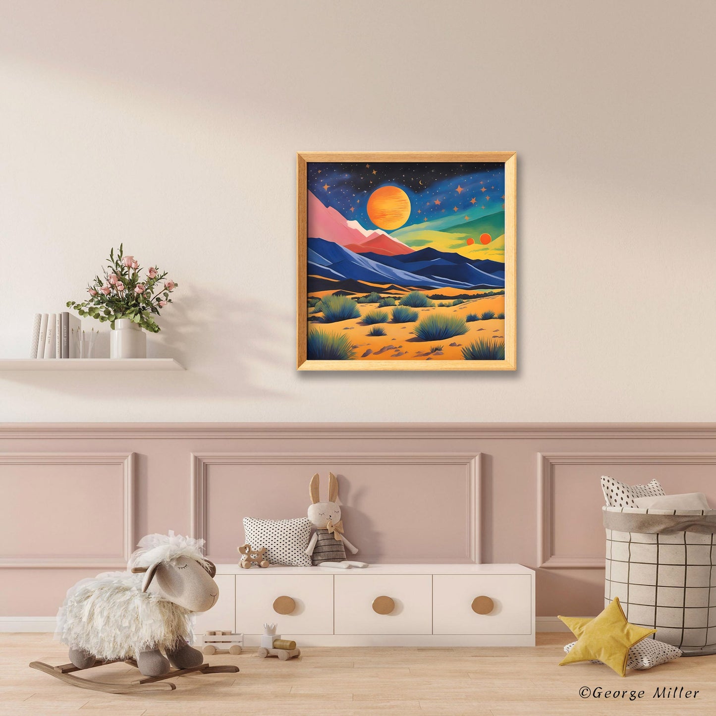 Astronomy Night In Great Sand Dunes National Park Colorado Usa Travel Print, Canvas Print Decor, Framed Canvas, Print From Original Painting