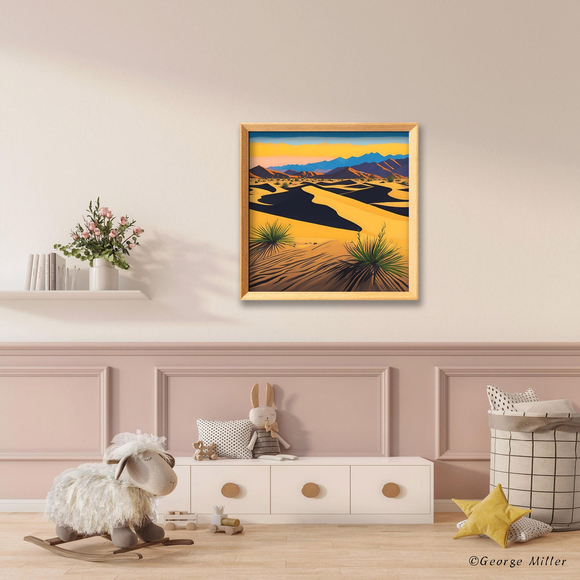 Mesquite Flat Sand Dunes In Death Valley National Park, California, Usa Travel Print, Art Poster, Modern Art, Living Room Decor, Framed Art