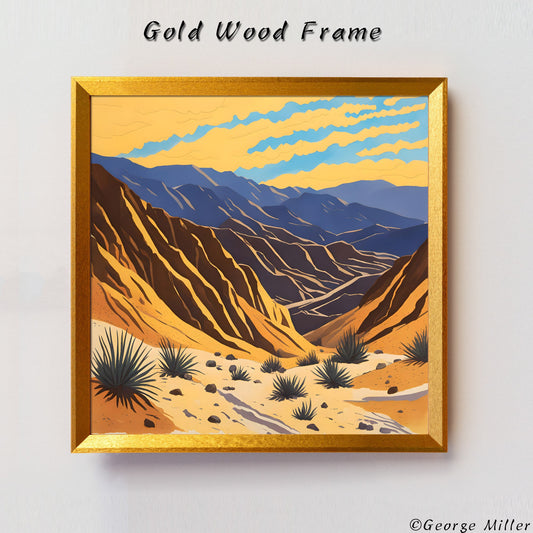 Golden Canyon In Death Valley National Park, California, Usa Travel Print, Trendy Art Prints, Nursery Art, Framed Art Print, Fine Art Poster