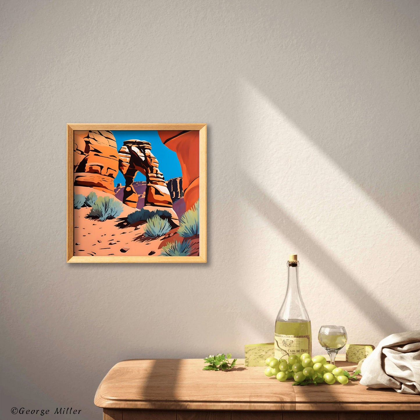 Arches National Park Usa Travel Print, Square Canvas Print, Vivid Color, Modern Wall Art, Fathers Day, Canvas Wraps, Fine Art Poster