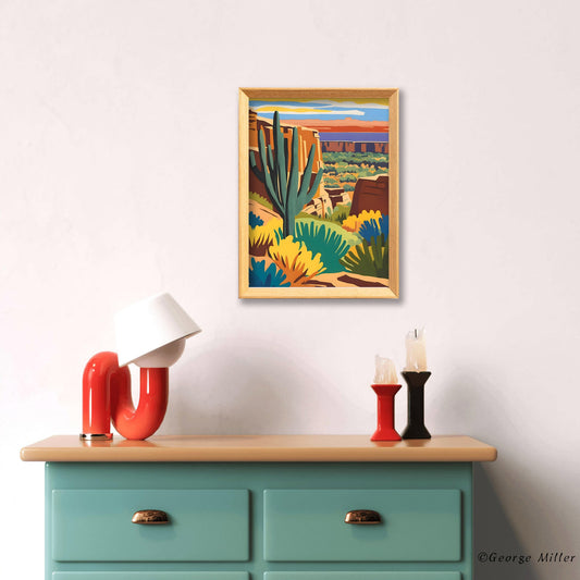 Mesa Verde National Park, Colorado Usa Travel Print, 18X24 Poster, Vivid Color, Contemporary Art, Wall Decor Poster, Framed Art Print