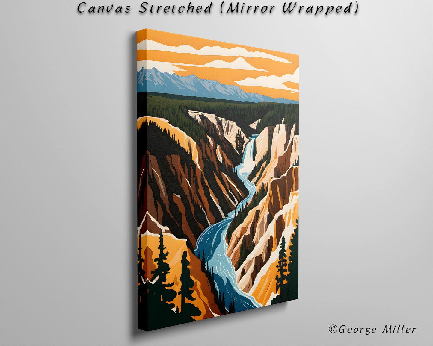 Grand Canyon Of Yellowstone In Yellowstone National Park Usa Travel Print, Print, Bedroom Wall Art, Canvas Wraps, Fine Art Poster