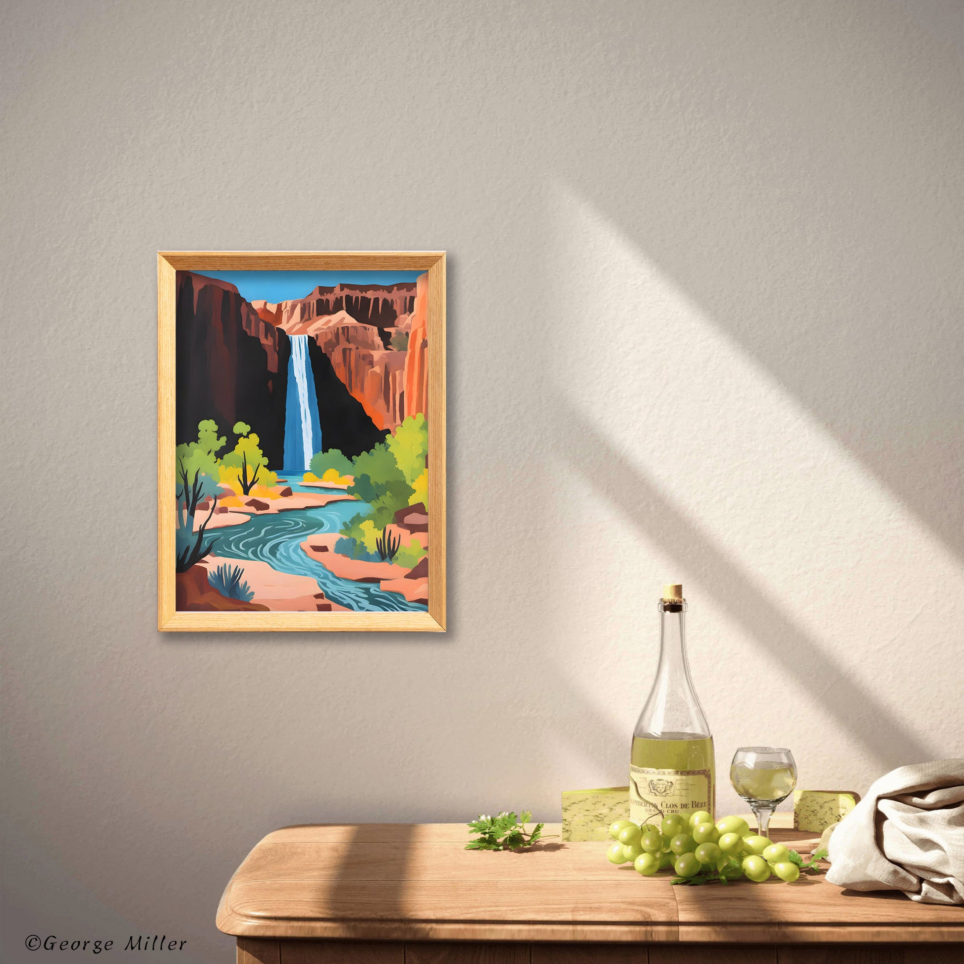 Havasu Falls In Grand Canyon National Park, Arizona Usa Travel Print, Modern Art, Aesthetic Room Decor, Framed Art Print, Fine Art Poster