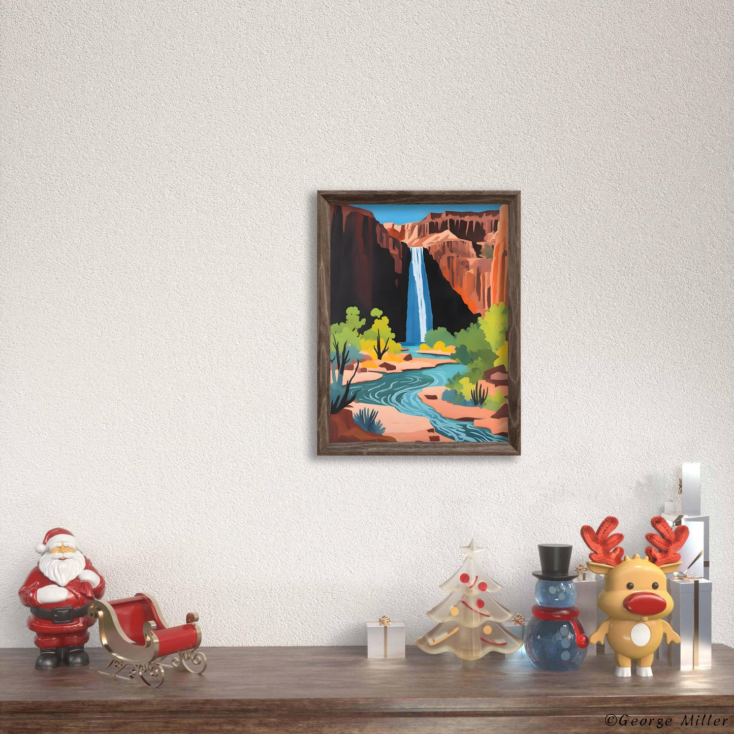 Havasu Falls In Grand Canyon National Park, Arizona Usa Travel Print, Modern Art, Aesthetic Room Decor, Framed Art Print, Fine Art Poster