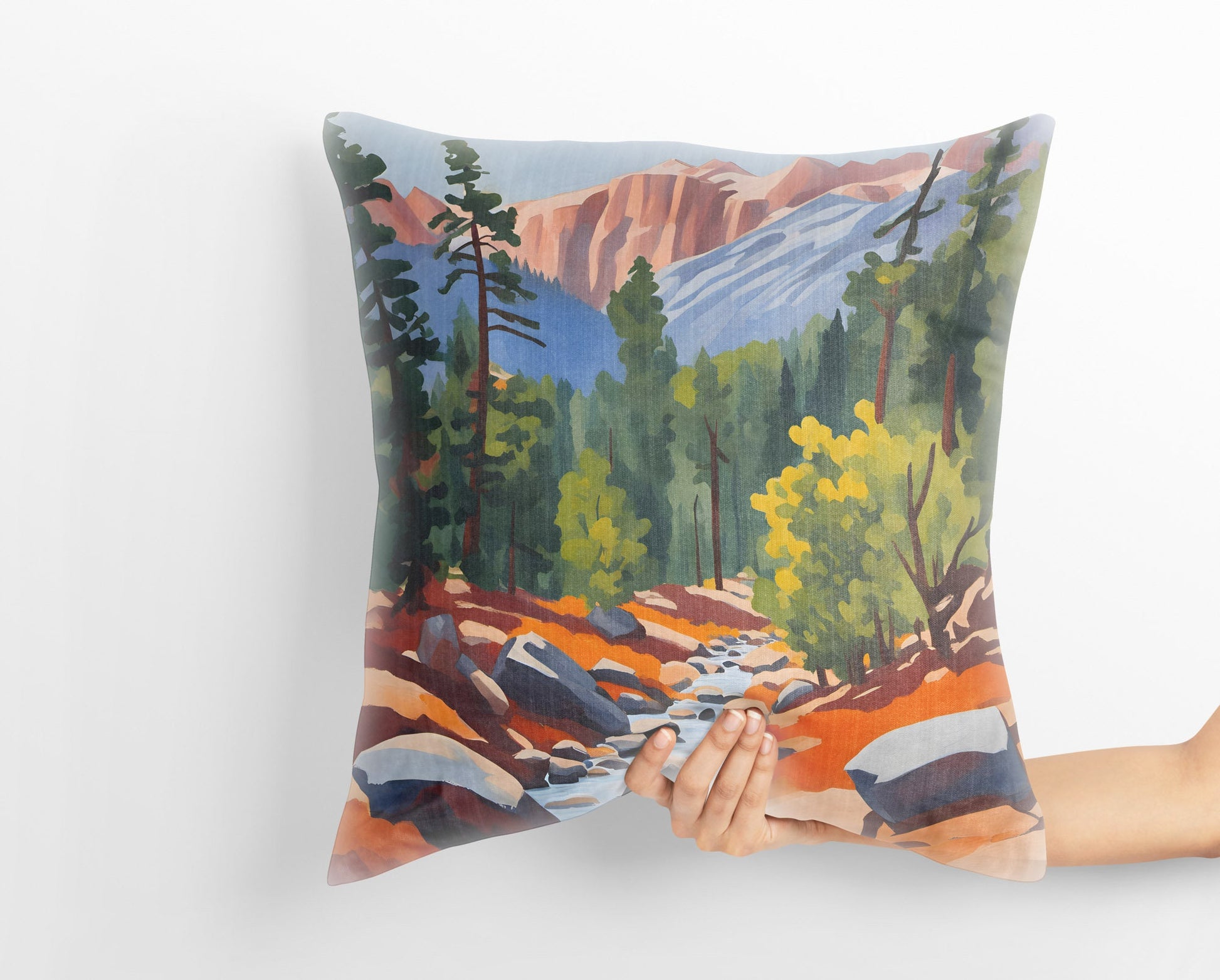 Kings Canyon National Park California, Decorative Pillow, Usa Travel P –  georgemillerart