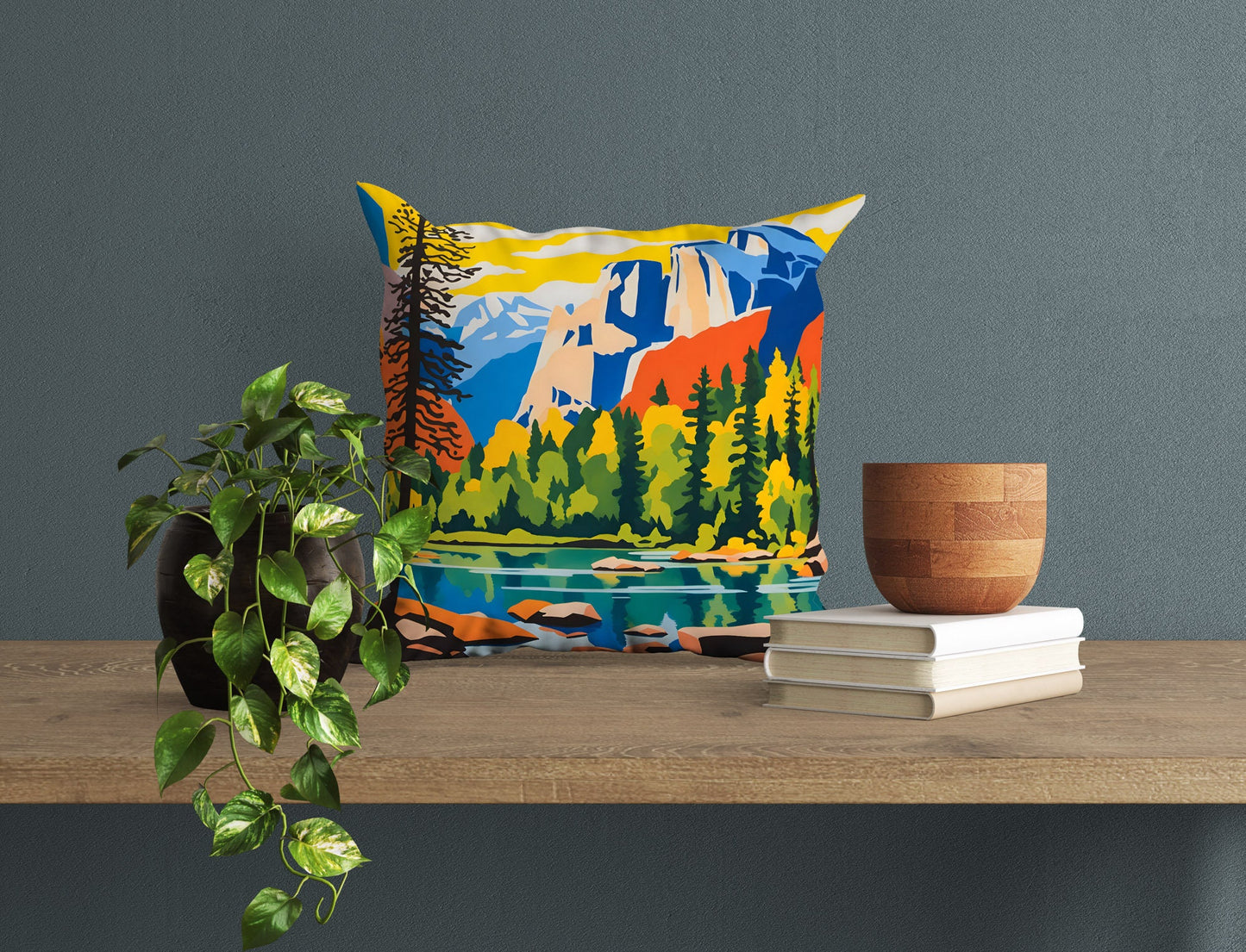 Yosemite National Park California Decorative Pillow, Usa Travel Pillow, Artist Pillow, Beautiful Pillow, Square Pillow, Farmhouse Pillow