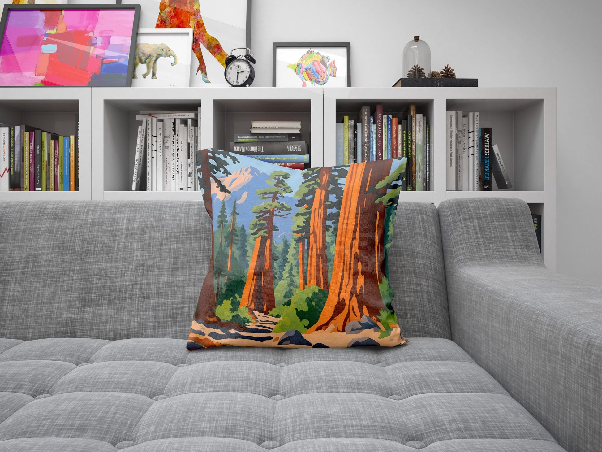 Sequoia National Park, Tapestry Pillows, Usa Travel Pillow, Designer Pillow, Beautiful Pillow, 16X16 Case, Home Decor Pillow, Abstract Decor