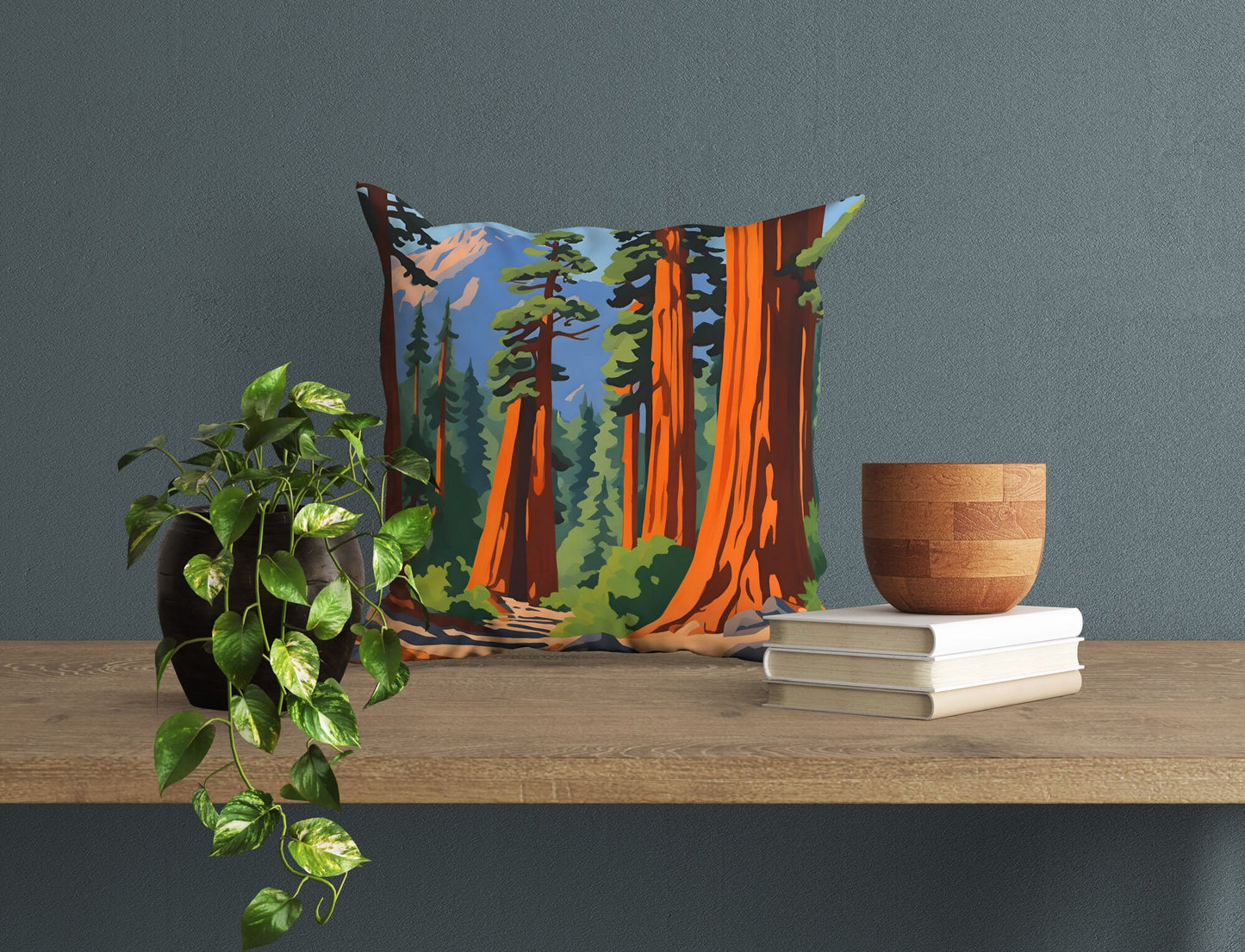 Sequoia National Park, Tapestry Pillows, Usa Travel Pillow, Designer Pillow, Beautiful Pillow, 16X16 Case, Home Decor Pillow, Abstract Decor