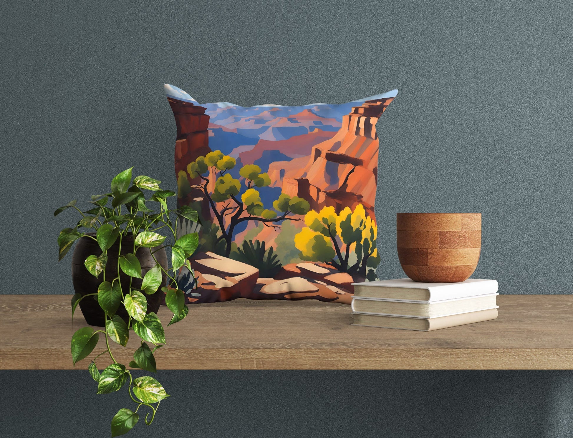 Grand Canyon National Park Arizona, Pillow Case, Usa Travel Pillow, Soft Pillow Cases, Watercolor Pillow Cases, 18 X 18 Pillow Covers