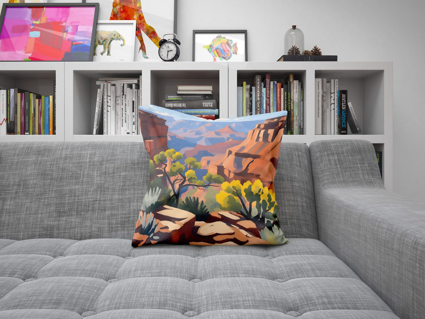 Grand Canyon National Park Arizona, Pillow Case, Usa Travel Pillow, Soft Pillow Cases, Watercolor Pillow Cases, 18 X 18 Pillow Covers