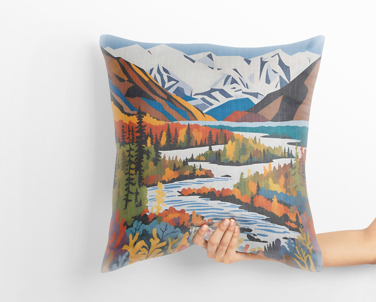 Gates Of The Arctic National Park Decorative Pillow, Usa Travel Pillow, Comfortable, Modern Pillow, 24X24 Pillow Case, Playroom Decor
