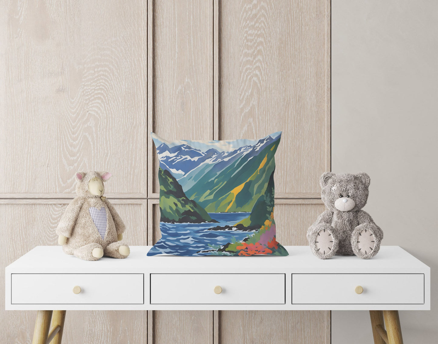 Kenai Fjords National Park Throw Pillow, Usa Travel Pillow, Designer Pillow, Colorful Pillow Case, Square Pillow, Pillow Cases For Kids