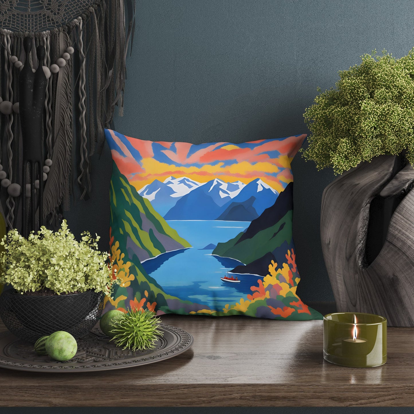 Kenai Fjords National Park, Tapestry Pillows, Usa Travel Pillow, Modern Pillow, Pillow Covers 20X20, Playroom Decor, Abstract Decor
