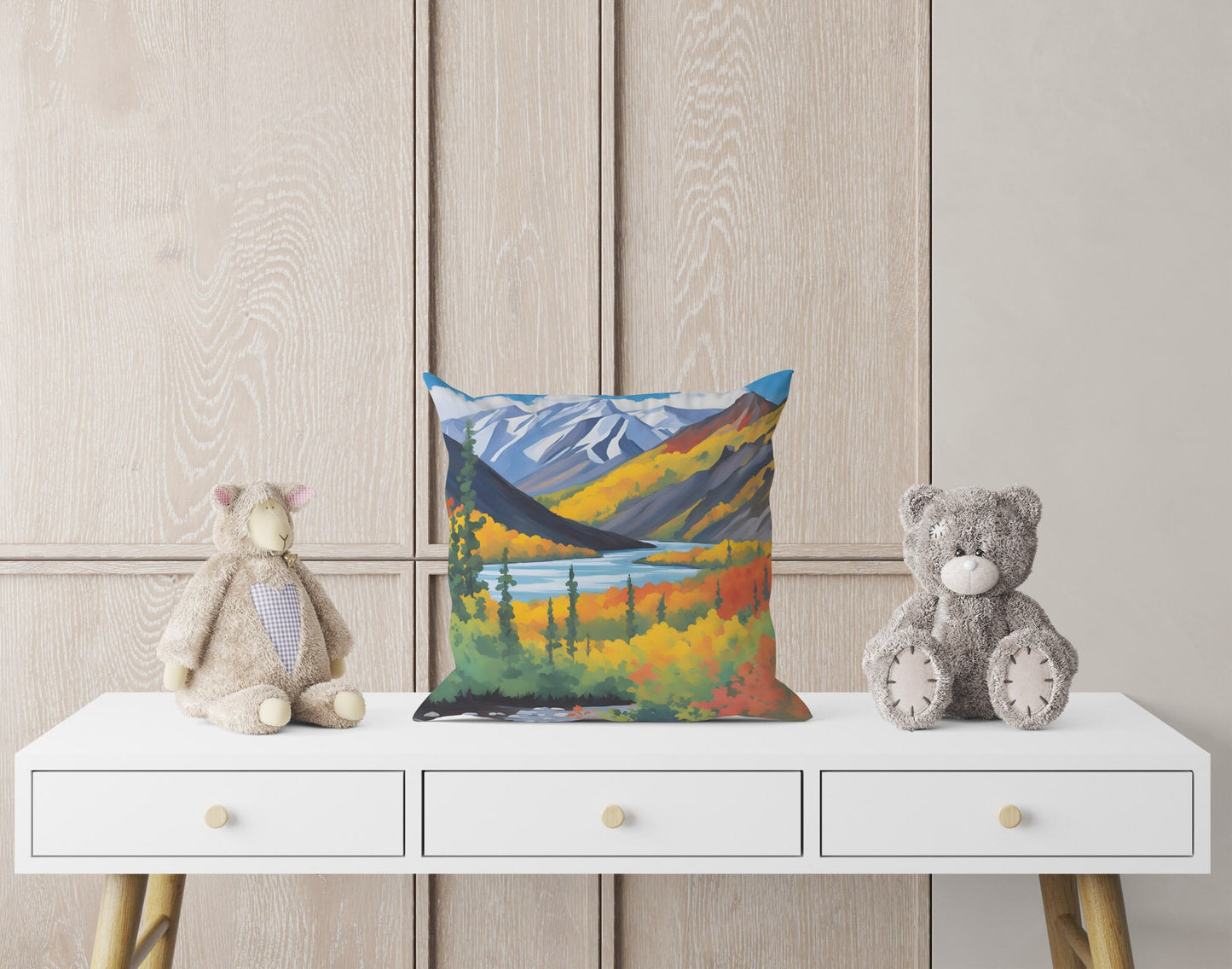 Wrangell St. Elias National Park Tapestry Pillows, Usa Travel Pillow, Artist Pillow, Modern Pillow, 18 X 18 Pillow Covers, Farmhouse Pillow