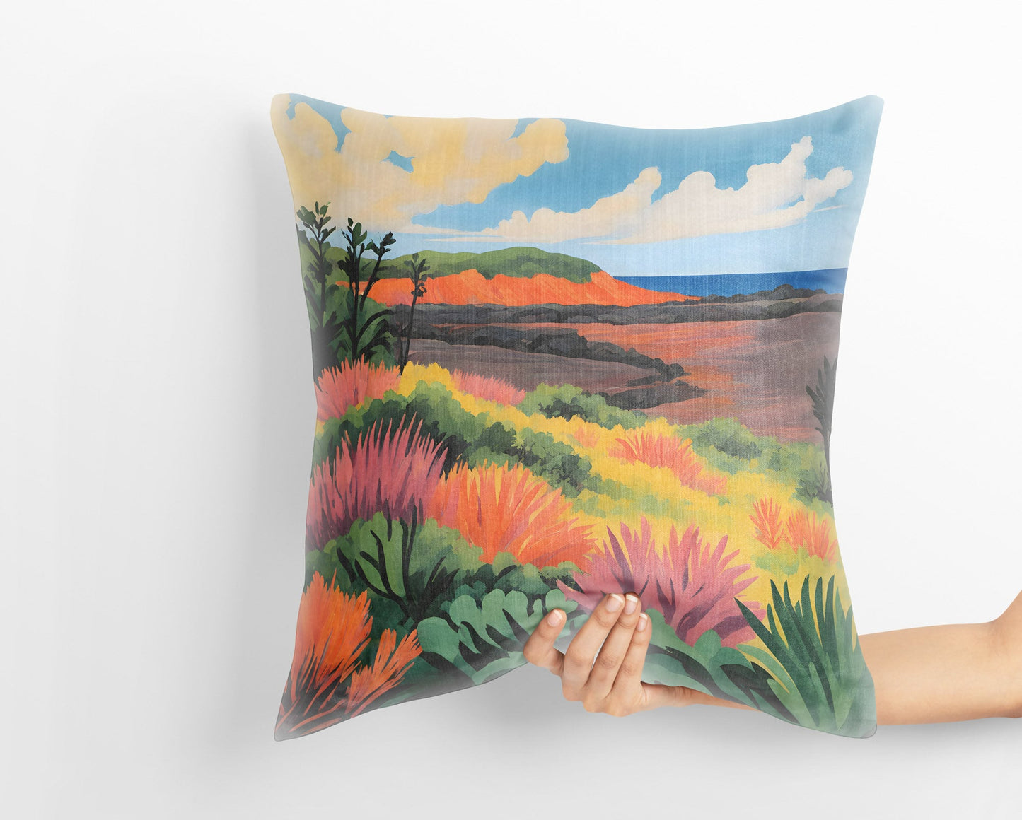 Hawaii Volcanoes National Park Tapestry Pillows, Usa Travel Pillow, Art Pillow, Pillow Case, Fashion, Square Pillow, Housewarming Gift