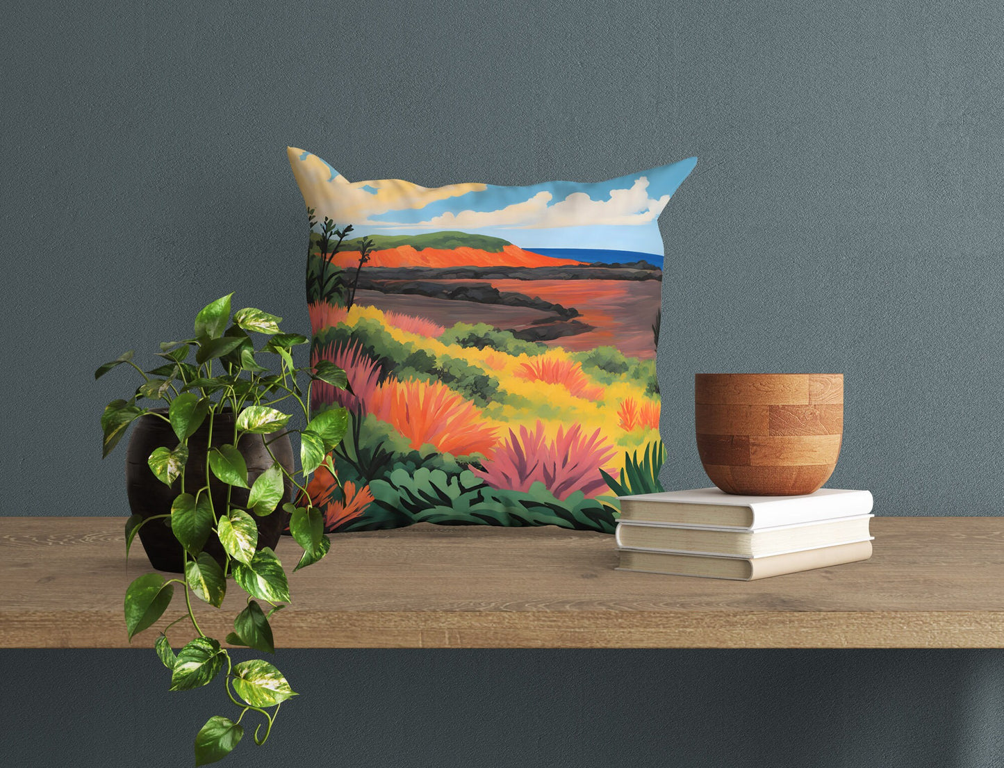 Hawaii Volcanoes National Park Tapestry Pillows, Usa Travel Pillow, Art Pillow, Pillow Case, Fashion, Square Pillow, Housewarming Gift