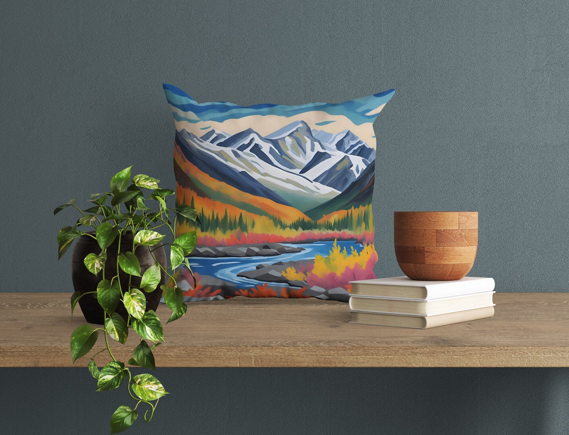 Wrangell-St. Elias National Park Alaska, Tapestry Pillows, Usa Travel Pillow, Artist Pillow, 20X20 Pillow, Home Decor Pillow, Holiday Gift