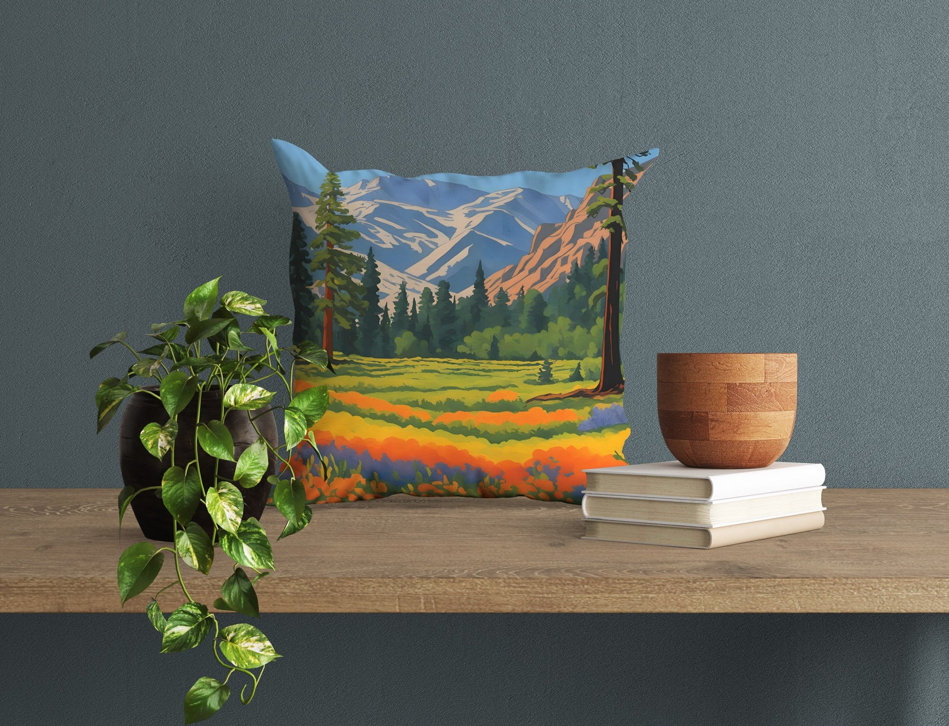 Zumwalt Meadow In Sequoia And Kings Canyon National Parks California Decorative Pillow, Usa Travel Pillow, Comfortable, Colorful Pillow Case