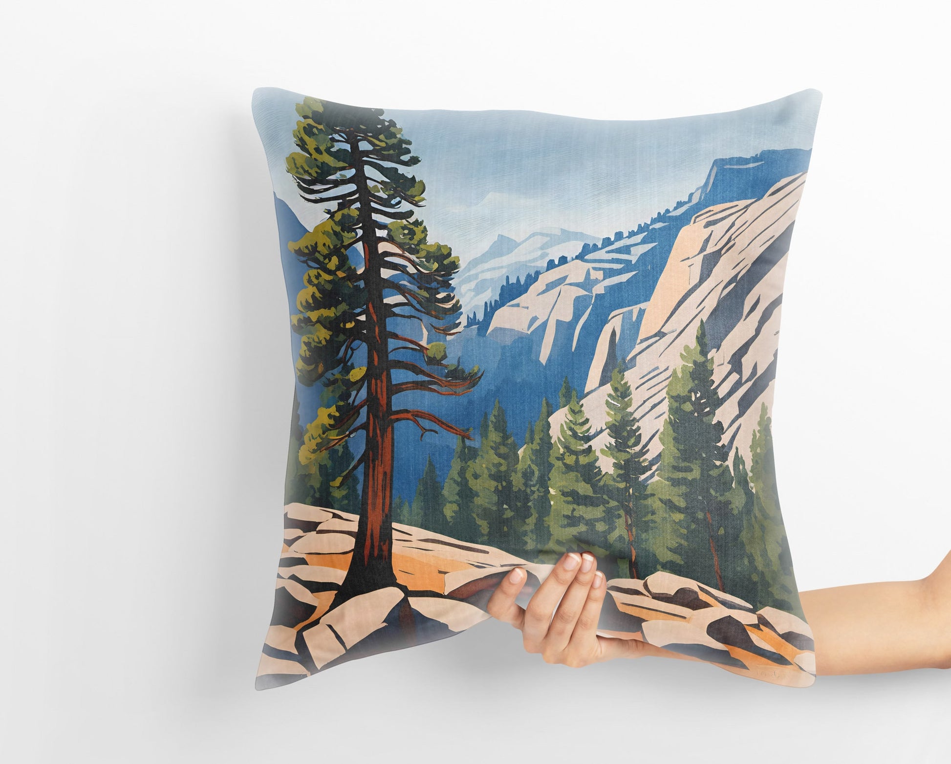 Olmsted Point In Yosemite National Park, California Throw Pillow, Usa Travel Pillow, 16X16 Case, Home And Living, Pillow Cases Kids