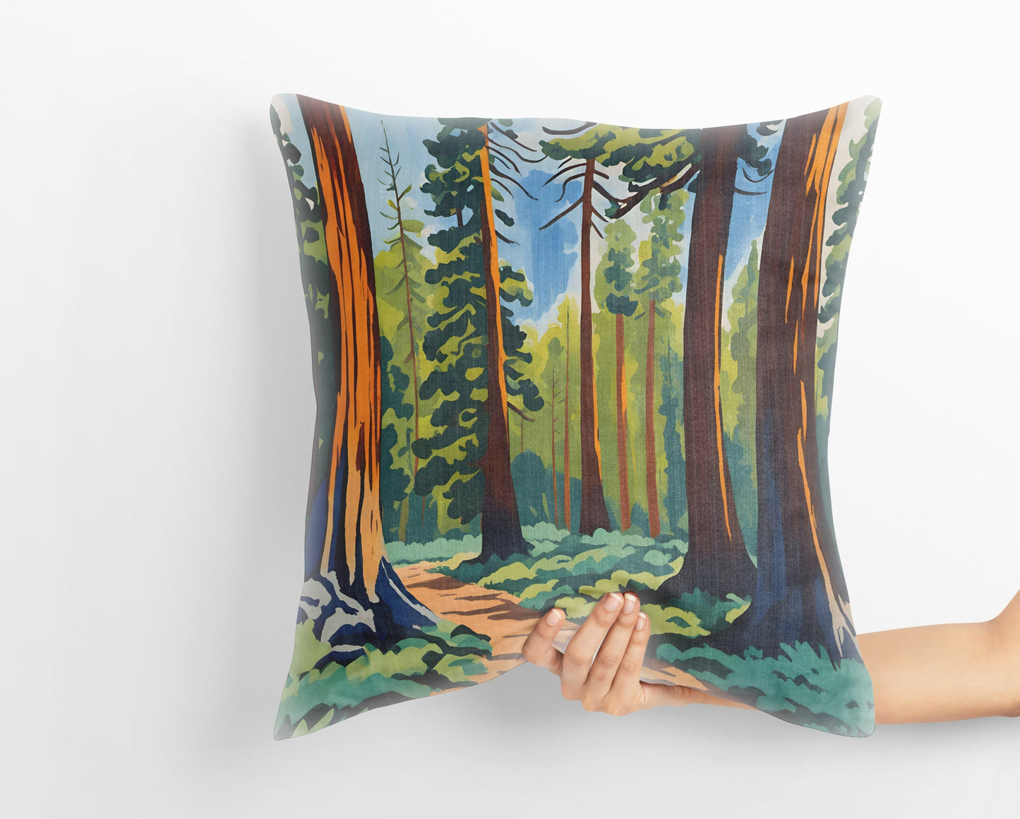 Mariposa Grove In Yosemite National Park, California Toss Pillow, Usa Travel Pillow, Modern Pillow, 18 X 18 Pillow Covers, Housewarming Gift