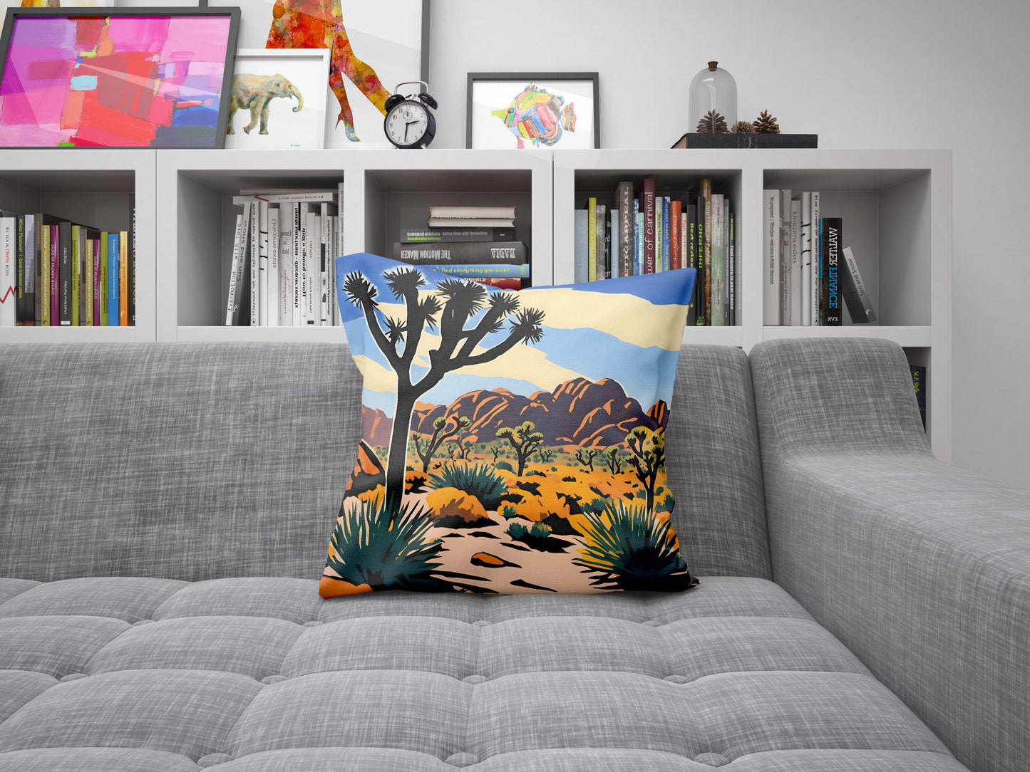 Ryan Mountain In Joshua Tree National Park, California Toss Pillow, Usa Travel Pillow, Soft Pillow Cases, Home And Living, Sofa Pillows