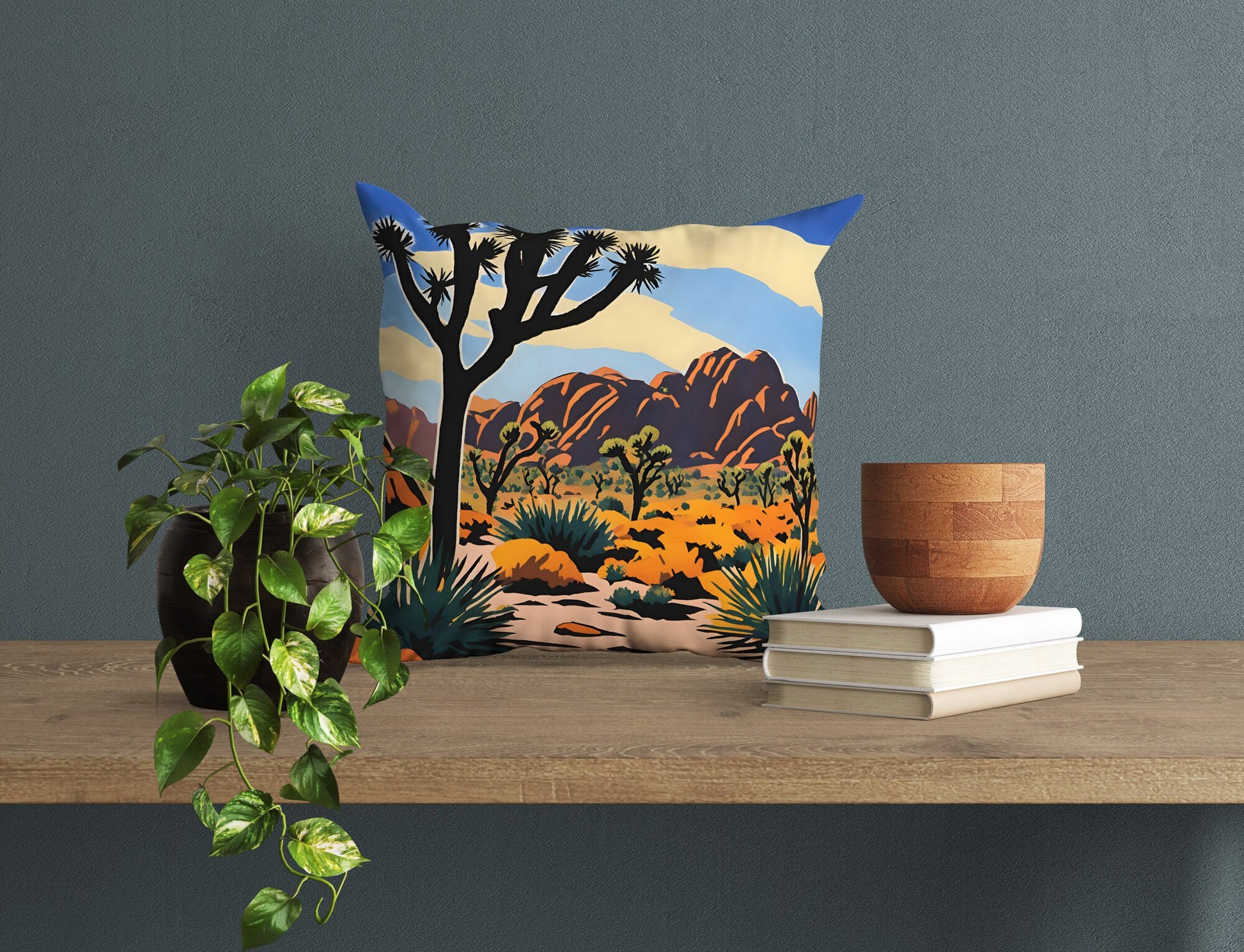 Ryan Mountain In Joshua Tree National Park, California Toss Pillow, Usa Travel Pillow, Soft Pillow Cases, Home And Living, Sofa Pillows