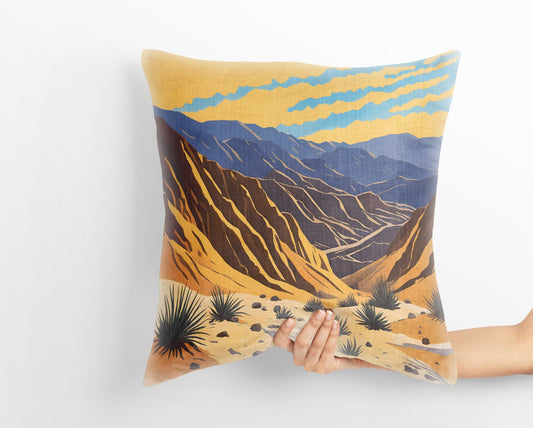 Golden Canyon In Death Valley National Park, California Tapestry Pillows, Usa Travel Pillow, Artist Pillow, Contemporary Pillow