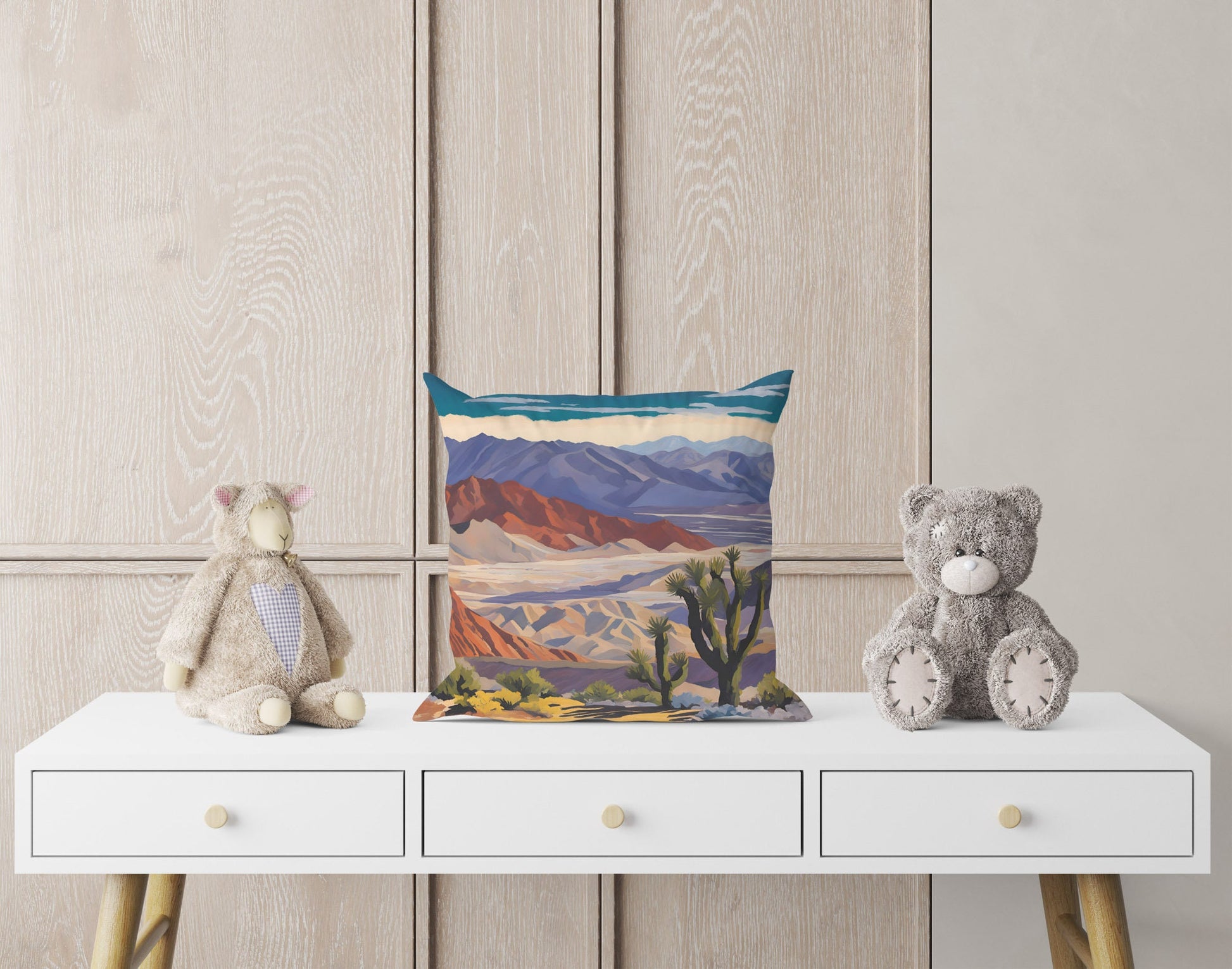 Dante'S View In Death Valley National Park, California Throw Pillow Cover, Usa Travel Pillow, Fashion, Pillow Covers 20X20, Playroom Decor