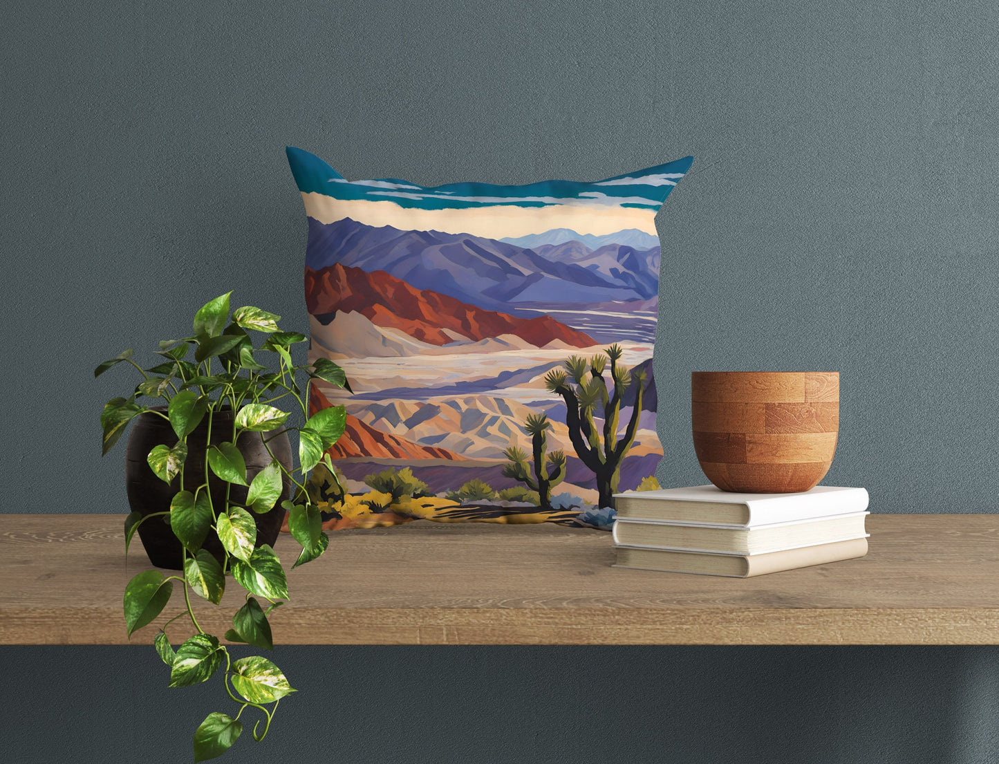 Dante'S View In Death Valley National Park, California Throw Pillow Cover, Usa Travel Pillow, Fashion, Pillow Covers 20X20, Playroom Decor