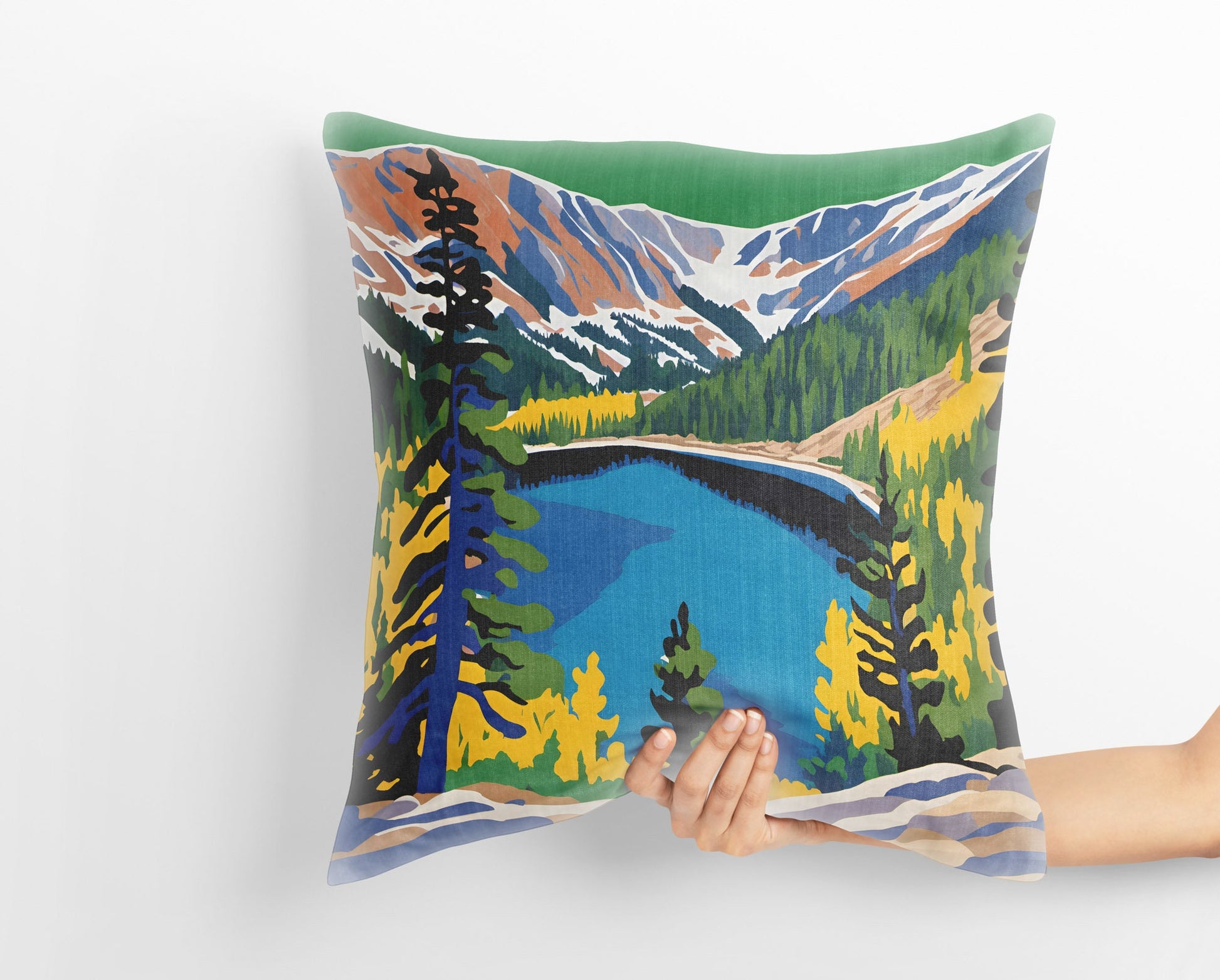 Dream Lake In Rocky Mountain National Park, Colorado Throw Pillow, Usa Travel Pillow, Soft Pillow Cases, Fashion, 24X24 Pillow Case