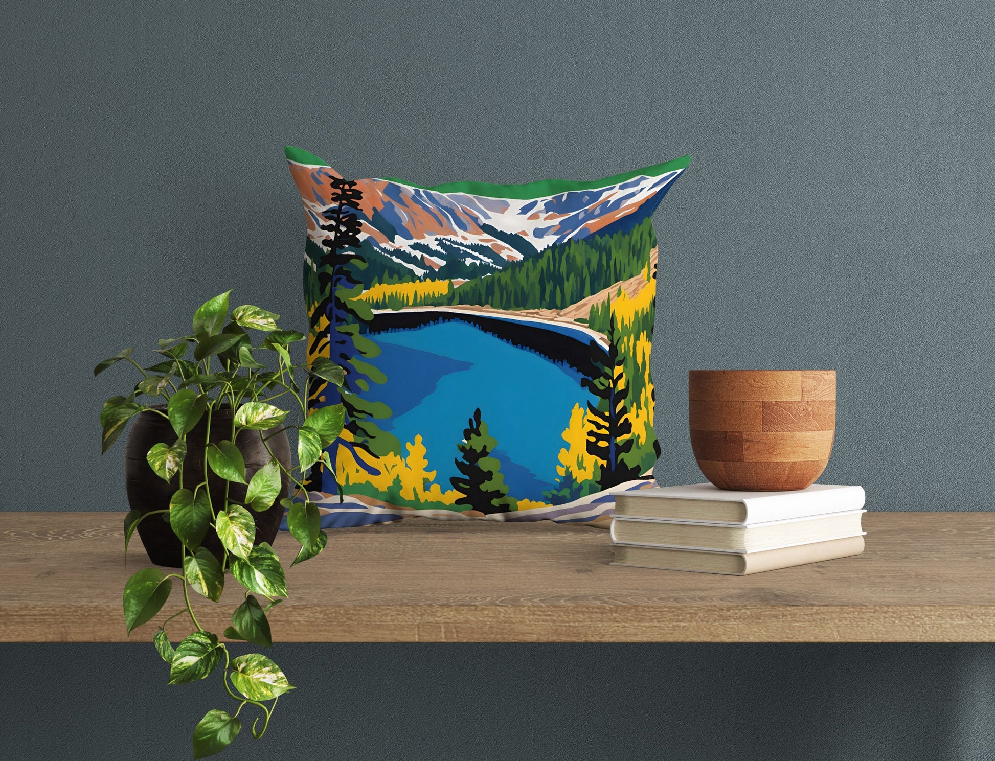 Dream Lake In Rocky Mountain National Park, Colorado Throw Pillow, Usa Travel Pillow, Soft Pillow Cases, Fashion, 24X24 Pillow Case