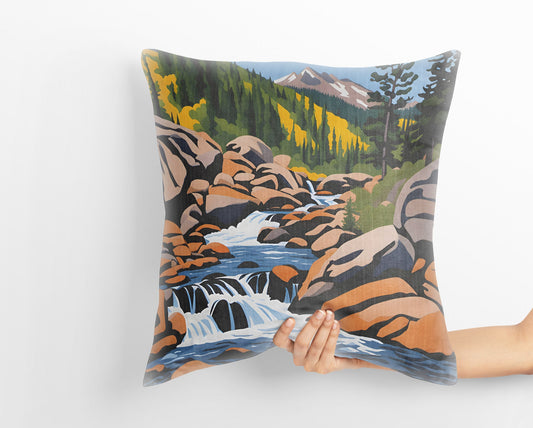 Rocky Mountain National Park, Colorado, Throw Pillow Cover, Usa Travel Pillow, Soft Pillow Cases, Watercolor Pillow Case, Large Pillow Cases
