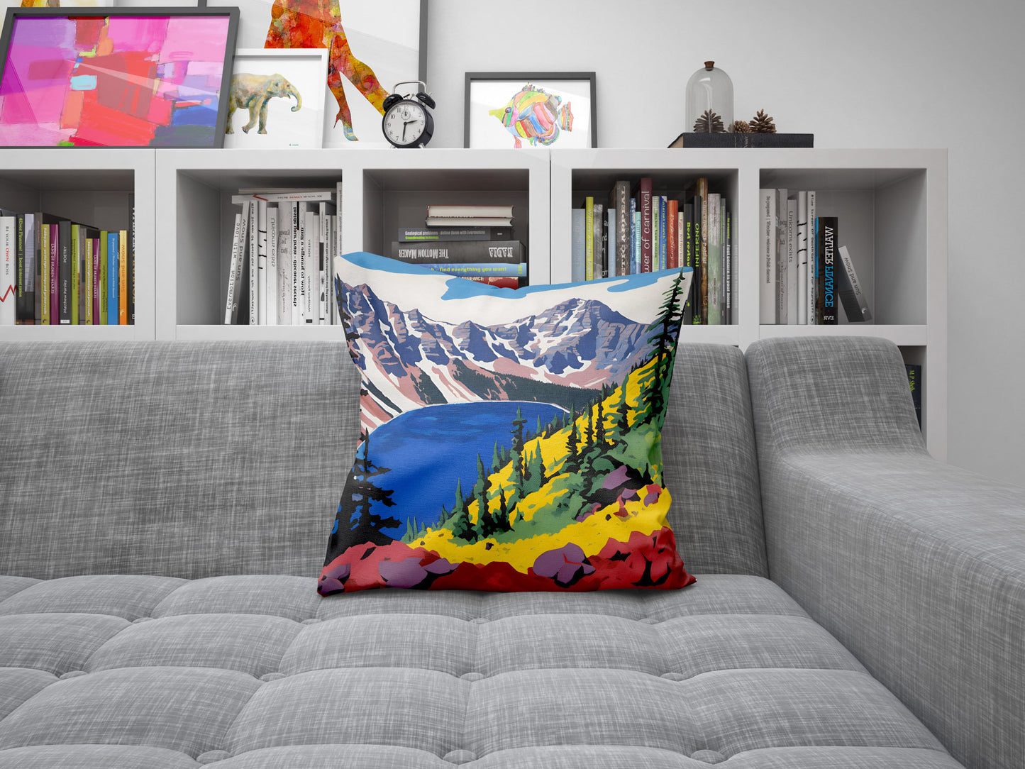 Crater Lake In Maroon Bells, Colorado Decorative Pillow, Usa Travel Pillow, Designer Pillow, Colorful Pillow Case, 20X20 Pillow Cover