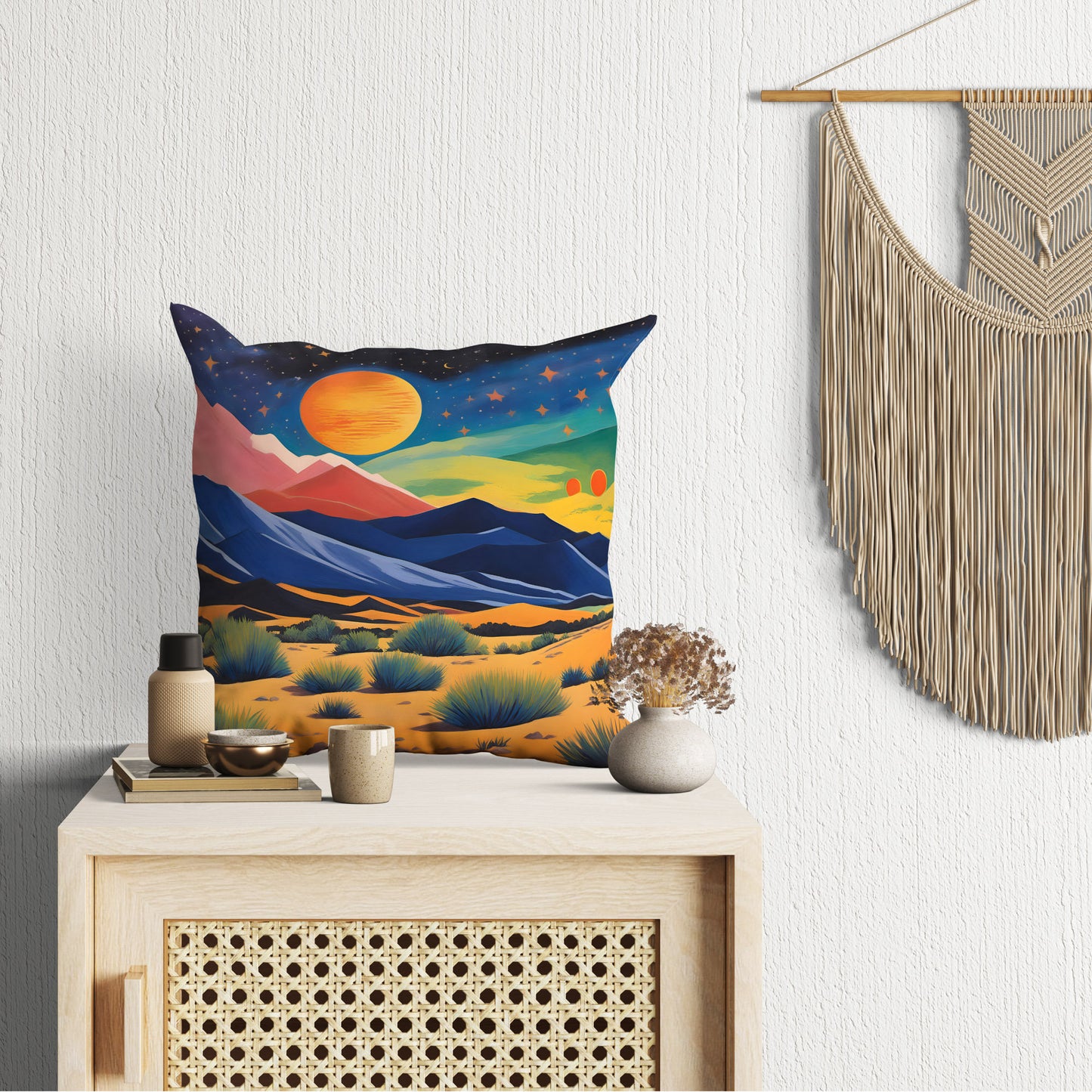 Astronomy Nights In Great Sand Dunes National Park, Colorado Throw Pillow, Usa Travel Pillow, Art Pillow, Colorful Pillow Case, 16X16 Case