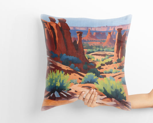 Chesler Park In Canyonlands National Park Decorative Pillow, Usa Travel Pillow, Art Pillow, Beautiful Pillow, Pillow Covers 20X20