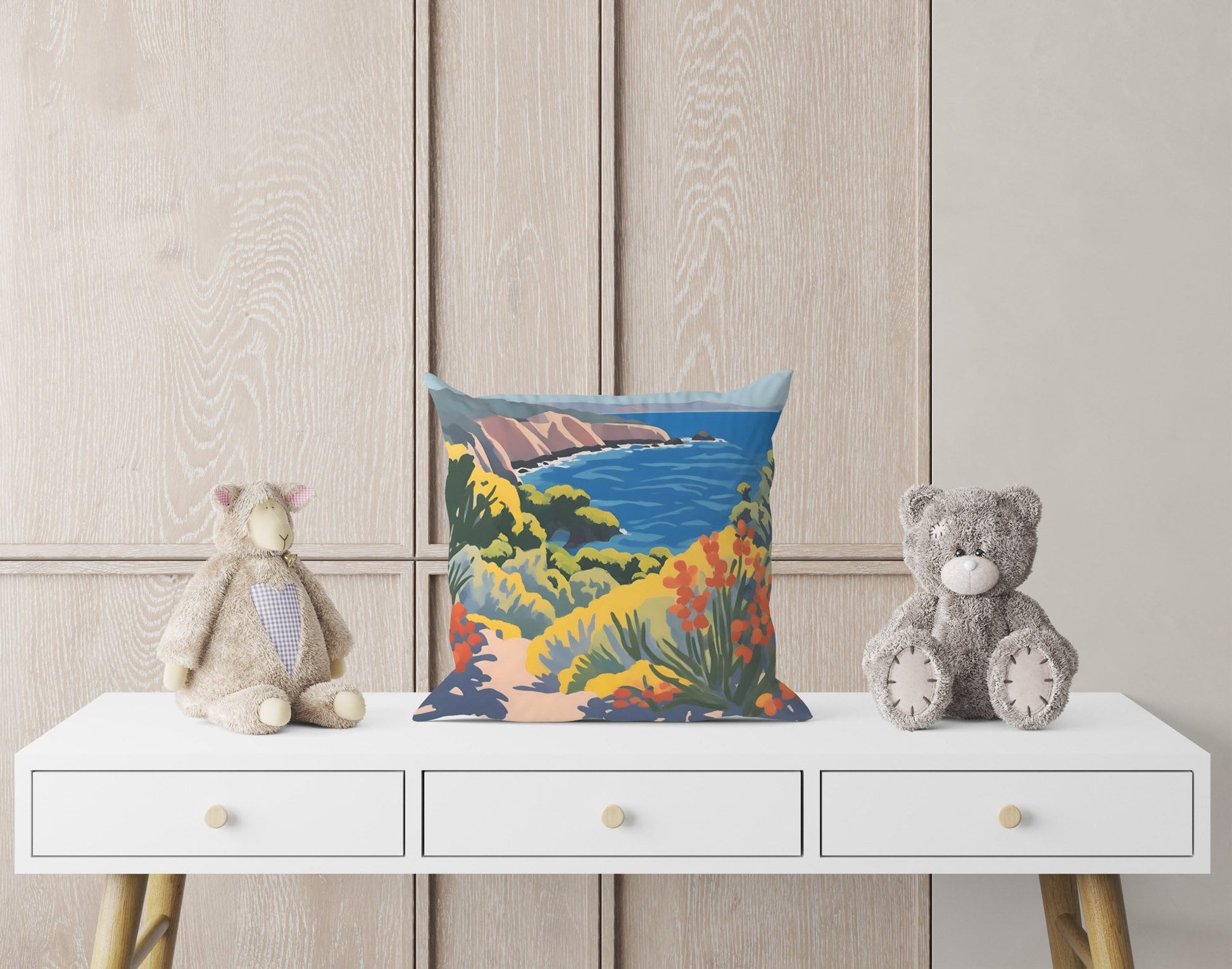 Inspiration Point In Anacapa Island, Channel Islands National Park Toss Pillow, Usa Travel Pillow, Artist Pillow, Pillow Cases Kids