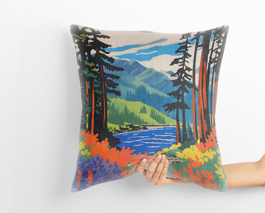 Olympic National Park Throw Pillow, Usa Travel Pillow, Soft Pillow Cases, Colorful Pillow Case, Modern Pillow, Large Pillow Cases