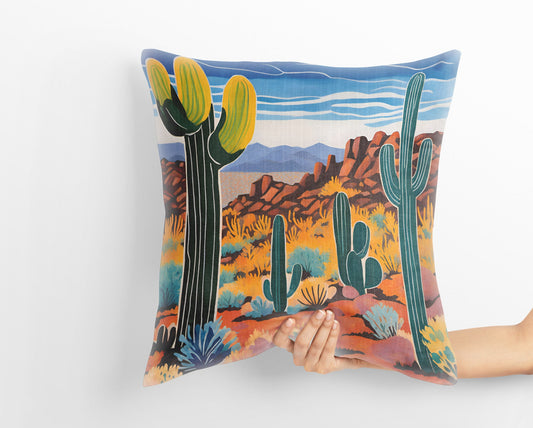 Signal Hill Petroglyphs In Saguaro National Park Decorative Pillow, Usa Travel Pillow, Designer Pillow, Fashion, Large Pillow Cases