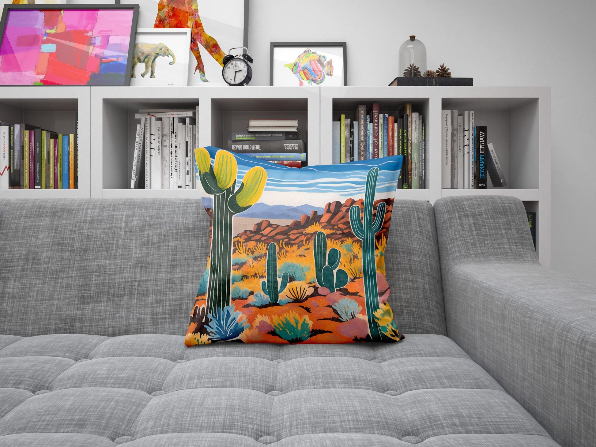 Signal Hill Petroglyphs In Saguaro National Park Decorative Pillow, Usa Travel Pillow, Designer Pillow, Fashion, Large Pillow Cases