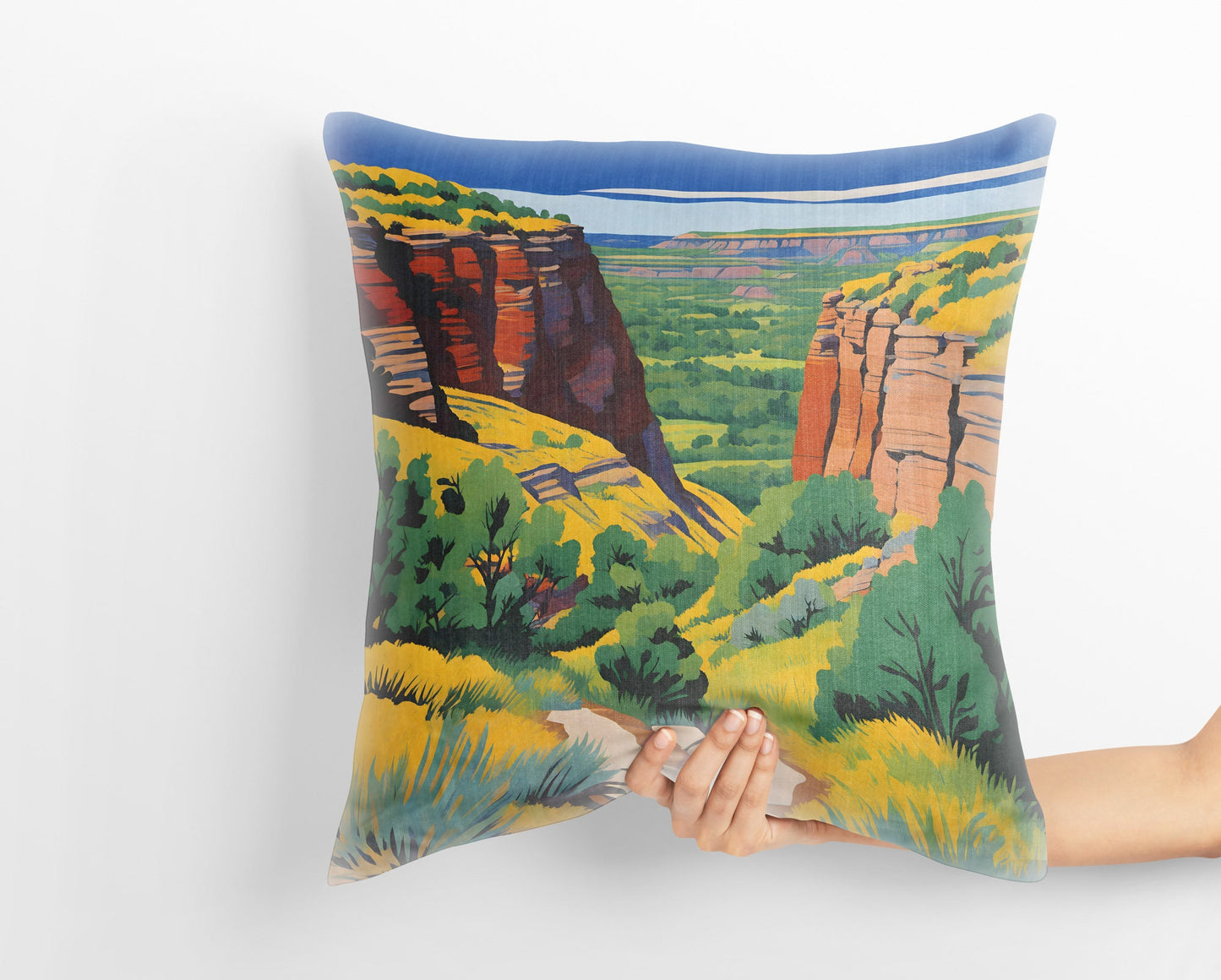 Theodore Roosevelt National Park Toss Pillow, Usa Travel Pillow, Art Pillow, Large Pillow Cases, Playroom Decor, Girl Pillow