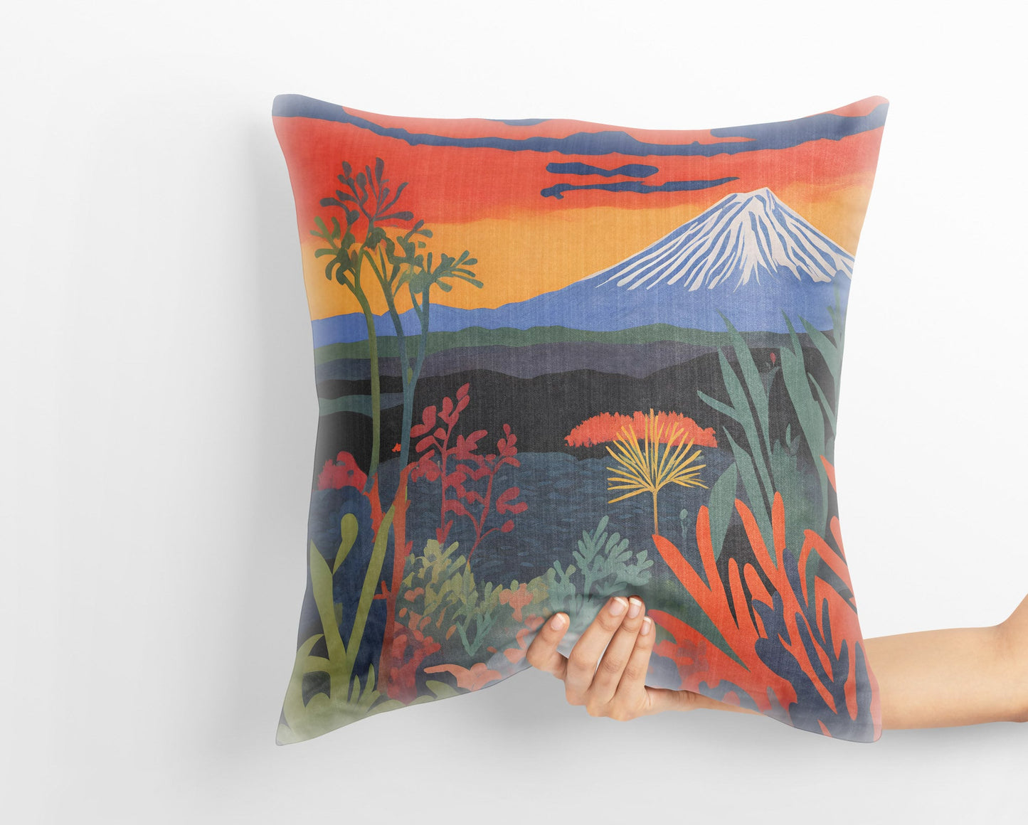 Volcanoes National Park Throw Pillow, Usa Travel Pillow, Soft Pillow Cases, Colorful Pillow Case, Fashion, 20X20 Pillow Cover