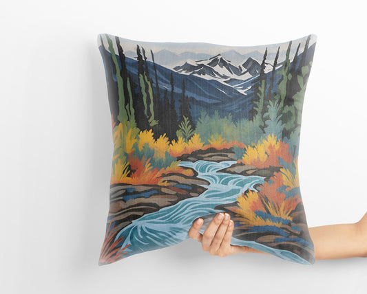 Wrangell-St. Elias National Park Throw Pillow Cover, Usa Travel Pillow, Soft Pillow Cases, Colorful Pillow Case, Fashion, Square Pillow