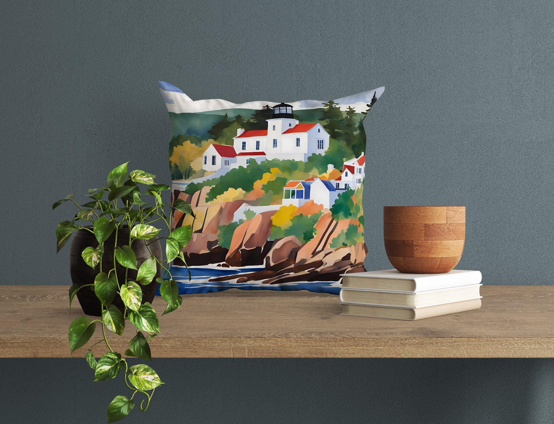 Acadia National Park, Maine Toss Pillow, Usa Travel Pillow, Art Pillow, Fashion, 18 X 18 Pillow Covers, Housewarming Gift, Sofa Pillows