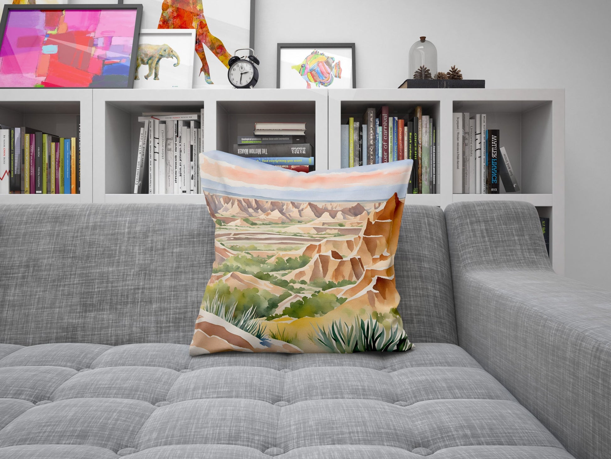 Badlands National Park, South Dakota Tapestry Pillows, Usa Travel Pillow, Artist Pillow, Colorful Pillow Case, Beautiful Pillow