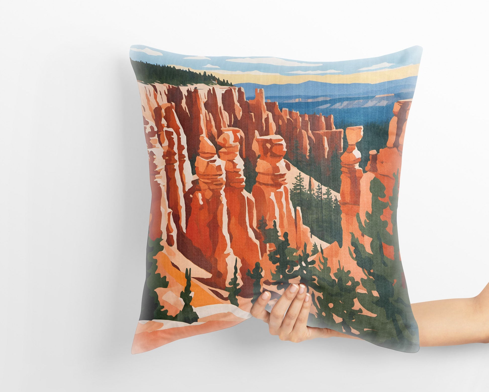 Bryce Canyon National Park Decorative Pillow, Usa Travel Pillow, Comfortable, Colorful Pillow Case, Beautiful Pillow, 20X20 Pillow Cover