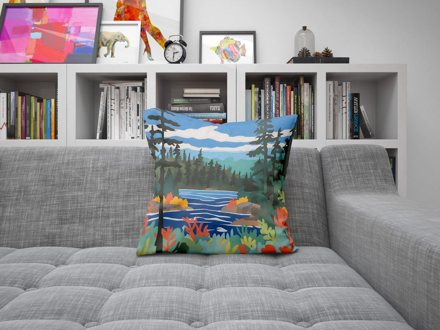 Isle Royale National Park Throw Pillow, Usa Travel Pillow, Art Pillow, Colorful Pillow Case, Watercolor Pillow Cases, 24X24 Pillow Case