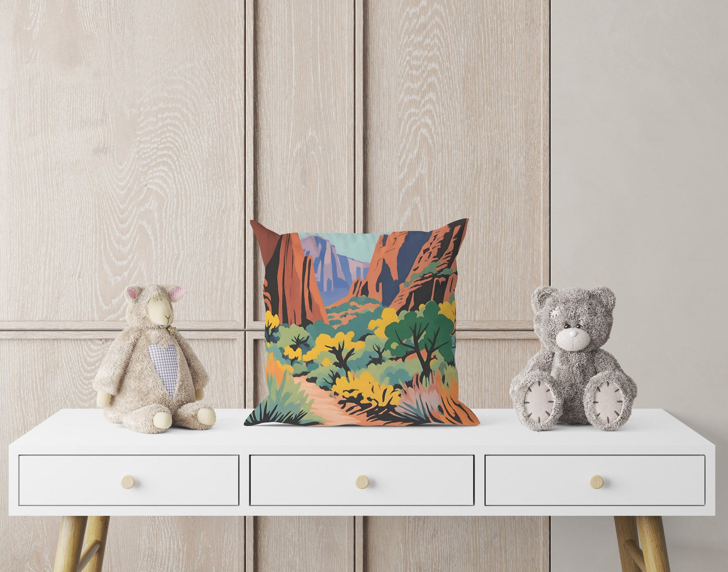 Zion National Park Utah Throw Pillow, Usa Travel Pillow, Soft Pillow Cases, Pillow Covers 20X20, Playroom Decor, Sofa Pillows
