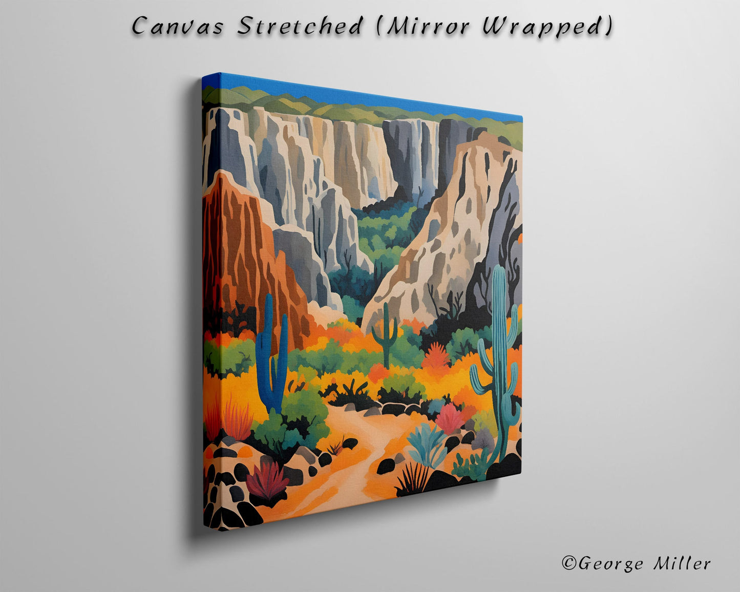 Carlsbad Caverns National Park Usa Travel Poster, Wall Art, Square Canvas Print, Bedroom Decor, Canvas Wraps, Fine Art Poster