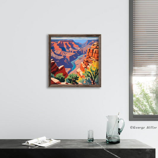 Grand Canyon National Park Arizona Usa Travel Poster, Art Print, Modern Art Print, Gift For Him, Framed Art Print, Fine Art Print