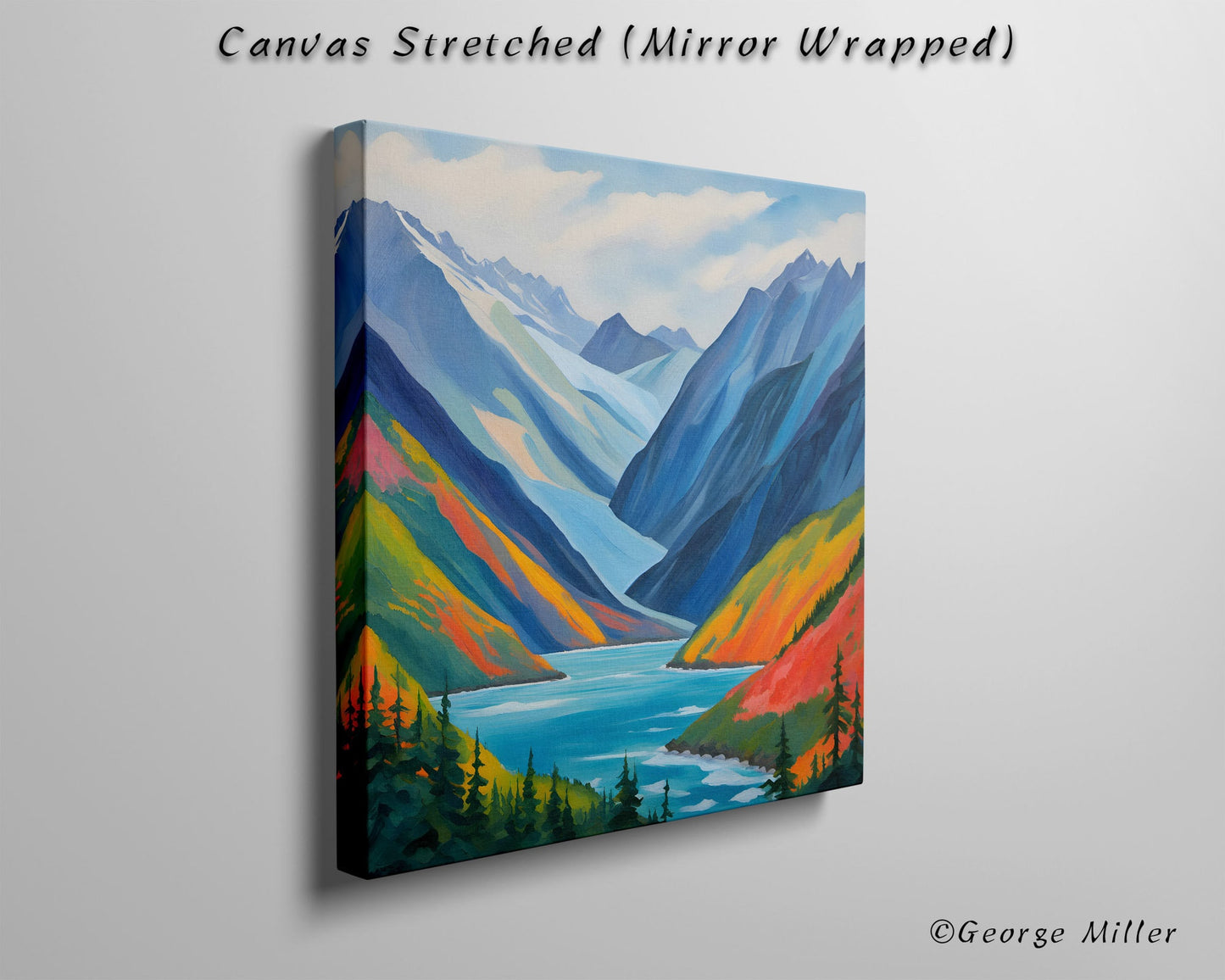 Spectacular Fjords In Glacier Bay National Park Alaska, Usa Travel Print, Canvas Art, Travel Poster Print, Square Canvas Print, Framed Art